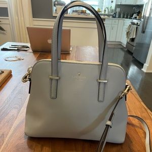 Kate Spade Cedar Street Maise, light blue Saffiano leather purse